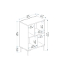 Mobile Da Cucina Multiuso Dispensa 60x35x90 Nikla Rovere E Antracite