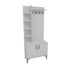 Mobile Ingresso 75 Cm Con Scarpiera E Cappottiera Teris Bianco