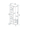 Mobile Ingresso Cappottiera 60 Cm Con Anta Laterale Freia Bianco