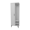 Mobile Ingresso Cappottiera 60 Cm Con Anta Laterale Freia Bianco