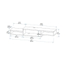 Mobile TV Sospeso 155x30x23 Con Vani A Giorno Lorenza Noce Chiaro