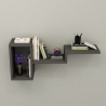 Mensola Sospesa Design Moderno 78x20x33 Berry Antracite