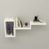 Mensola Sospesa Design Moderno 78x20x33 Berry Bianca