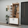 Mobile Ingresso Scarpiera E Cappottiera Teris Rovere Chiaro E Bianco