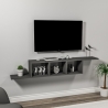 Mobile TV Sospeso 120x22x25 Con Vani A Giorno Morris Antracite