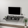 Mobile TV Sospeso 120x22x25 Con Vani A Giorno Morris Antracite