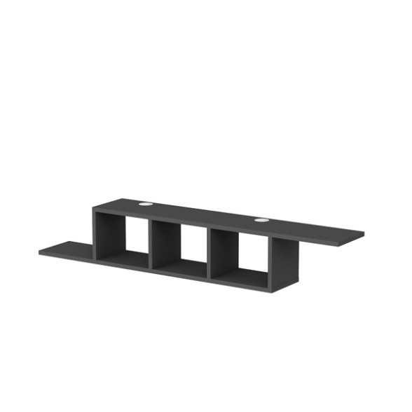 Mobile TV Sospeso 120x22x25 Con Vani A Giorno Morris Antracite