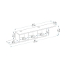 Mobile TV Sospeso 120x22x25 Con Vani A Giorno Morris Noce Chiaro