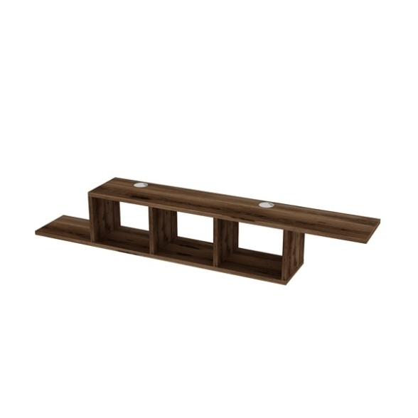 Mobile TV Sospeso 120x22x25 Con Vani A Giorno Morris Noce Chiaro