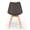 Sedia Nordica Con Gambe In Legno Marrone E Cuscino Design Moderno