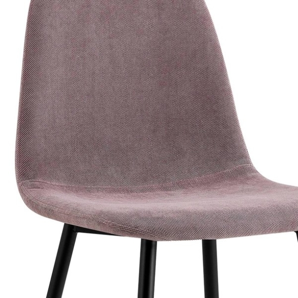 Sedia Da Pranzo Moderna In Tessuto Marrone Gambe Nere Irene