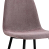 Sedia Da Pranzo Moderna In Tessuto Marrone Gambe Nere Irene