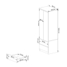 Armadio Guardaroba 2 Ante 2 Cassetti 60x50x180 Artika Bianca