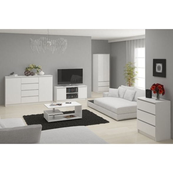 Armadio Guardaroba 2 Ante 2 Cassetti 60x50x180 Artika Bianca