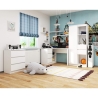 Scrivania Angolare 124 Cm 3 Cassetti Sinistra Bianco Opaco Artika