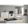 Cassettiera Credenza 120x40x100 Cm 8 Cassetti Artika Bianco Opaco