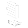 Cassettiera Credenza 120x40x120 Cm 10 Cassetti Artika Bianco Opaco