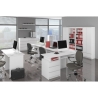 Cassettiera Credenza 120x40x120 Cm 10 Cassetti Artika Bianco Opaco