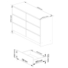Cassettiera Credenza 120x40x77 Cm 6 Cassetti Artika Bianco Opaco