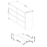 Cassettiera Credenza 140x40x77 Cm 6 Cassetti Artika Bianco Opaco
