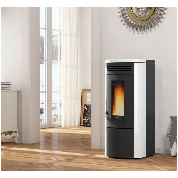 Termostufa a pellet 17 kW La Nordica-Extraflame mod. Costanza Idro bianco