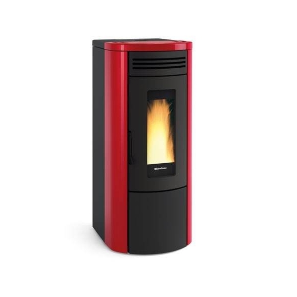 Termostufa a pellet 17 kW La Nordica-Extraflame mod. Costanza Idro bordeaux