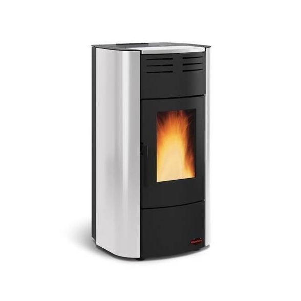 Termostufa a pellet 19 kW La Nordica-Extraflame mod. Raffaella Idro 2.0 argento