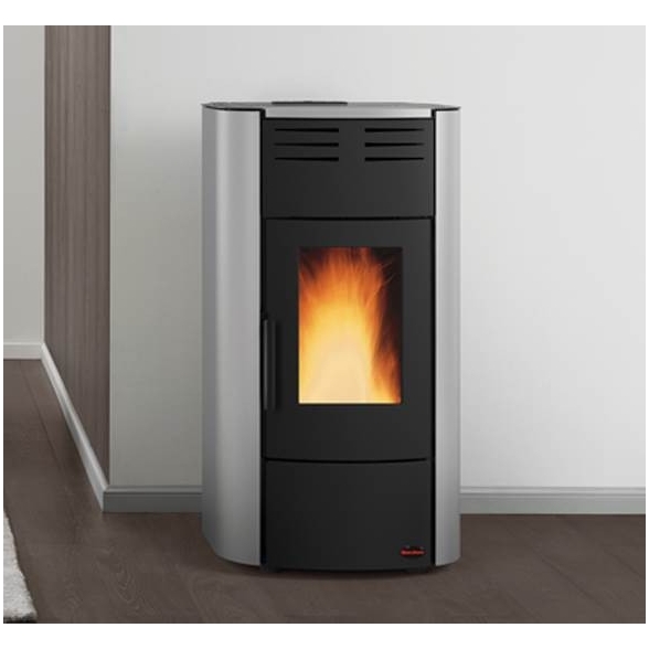 Termostufa a pellet 19 kW La Nordica-Extraflame mod. Raffaella Idro 2.0 argento