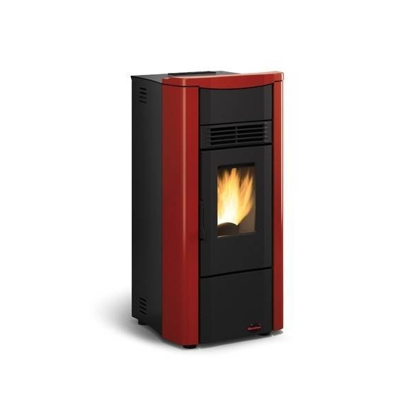 Stufa a pellet ventilata 7 kW La Nordica Extraflame mod. Giusy Evo bordeaux