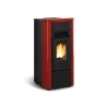 Stufa a pellet ventilata 7 kW La Nordica Extraflame mod. Giusy Evo bordeaux