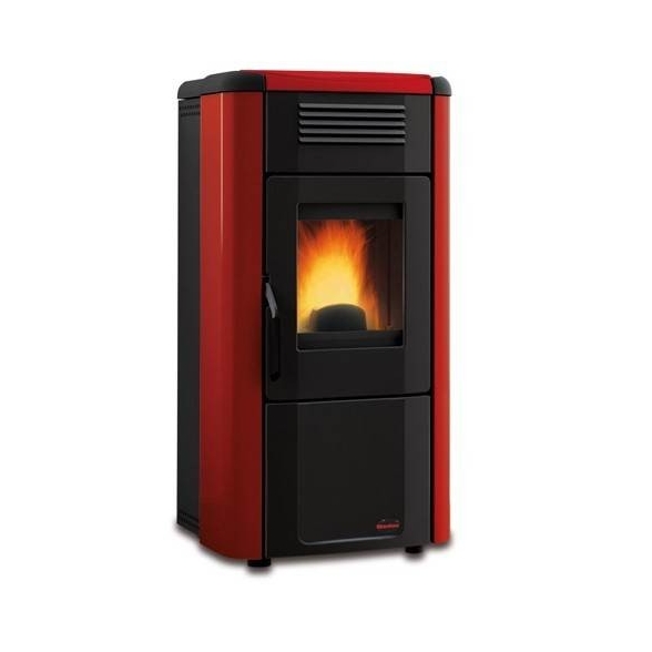 Stufa a pellet ventilata 10,2 kW La Nordica Extraflame mod. Viviana Evo bordeaux