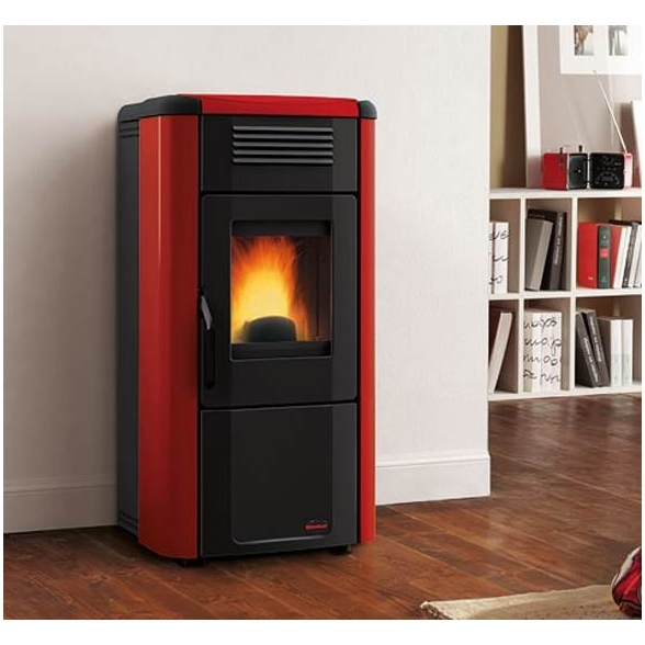 Stufa a pellet ventilata 10,2 kW La Nordica Extraflame mod. Viviana Evo bordeaux