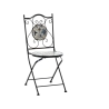 Set Bistrot Tavolo Maioliche Tondo 60 Cm Con 2 Sedie Pieghevoli Cipro