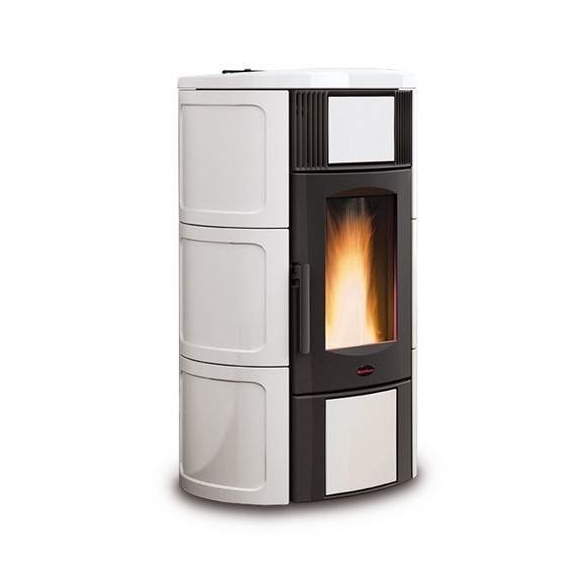 Termostufa a pellet ventilata 19 kW La Nordica Extraflame mod. Iside Idro 2.0 bianco