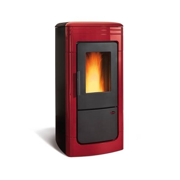 Termostufa a pellet 22,8 kW La Nordica Extraflame mod. Liliana Idro bordeaux