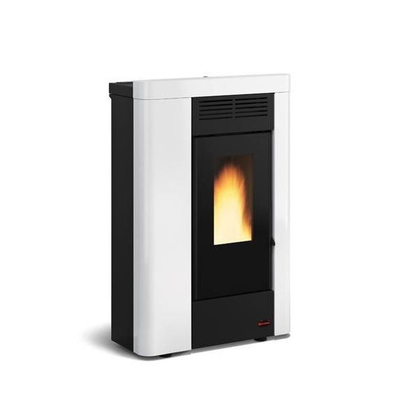 Stufa a pellet slim canalizzata 8 kW La Nordica Extraflame mod. Annabella bianco