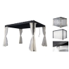 Pergola alluminio 3x3 tende zanzariere e lamelle orientabili antracite