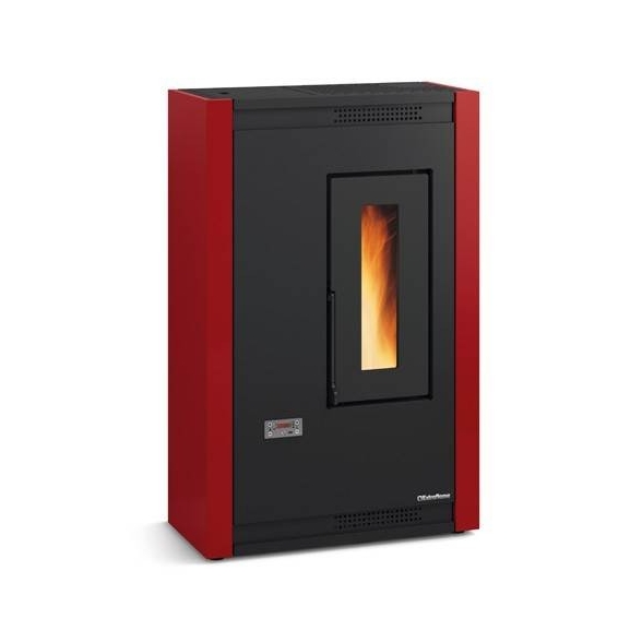 Stufa a pellet slim 4,4 kW La Nordica-Extraflame mod. Luisella bordeaux