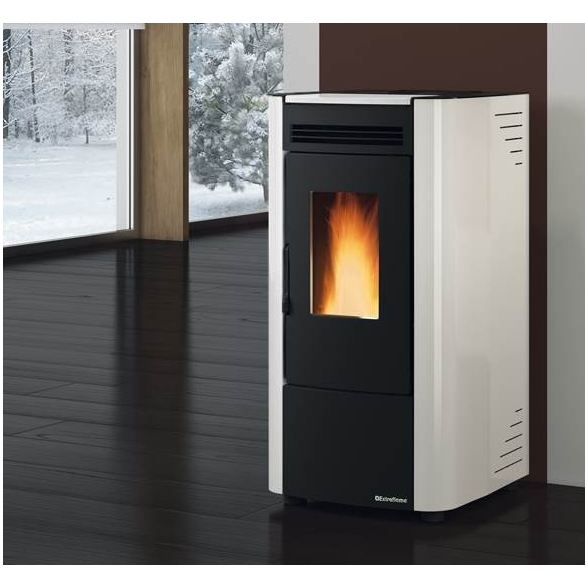 Stufa a pellet ventilata 6,5 kW La Nordica Extraflame mod. Ketty Evo bianco