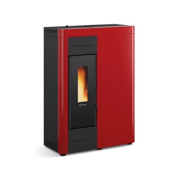 Termostufa a pellet slim 14,5 kW La Nordica Extraflame mod. Virna Idro bordeaux