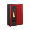 Termostufa a pellet slim 14,5 kW La Nordica Extraflame mod. Virna Idro bordeaux