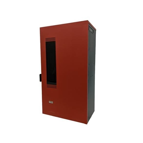 Stufa a pellet ad aria 5 kW ventilazione frontale Mini King 5 bordeaux