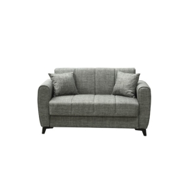Divano 2 Posti Clic-Clac 149x78x78 Delhi Mina 14 Grigio Chiaro