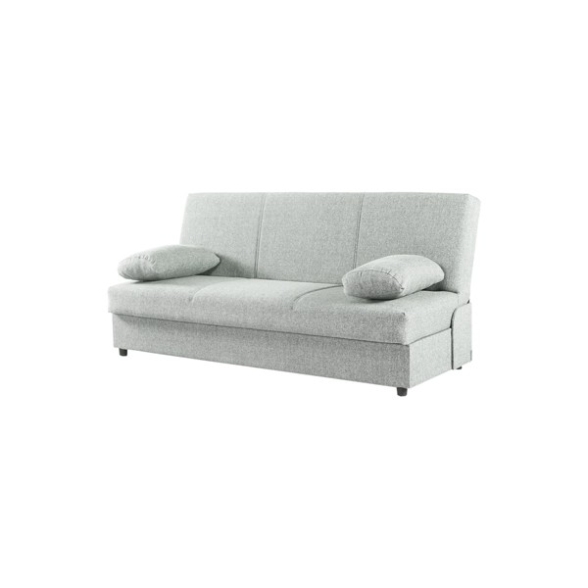 Divano Letto Contenitore 190x64x90 Jimmy In Tessuto Ghiaccio