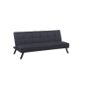 Divano Prontoletto 3 Posti 180x81x79 Tessuto Lino Classic Grigio Scuro