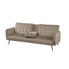 Divano Letto 3 Posti 196x81x79 Con Portabicchieri Modern Beige