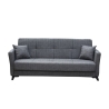 Divano Prontoletto 3 Posti 210x88x82 Loren Velluto Grigio