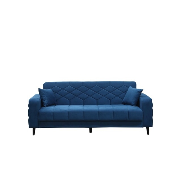 Divano Prontoletto 3 Posti 225x85x84 Melisa Velluto Blu
