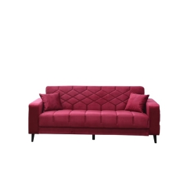 Divano Prontoletto 3 Posti 225x85x84 Melisa Velluto Bordeaux