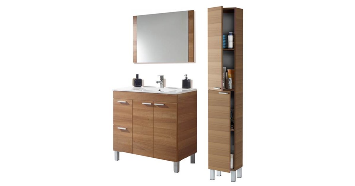 Mobile Angolare Mobile Lavabo Bagno Mobile Bagno Con Lavabo E Specchio,Vari Stili Disponibili, Con Rubinetto Nero, Adatti Per Bagni, Toilette, Camere Degli Ospiti, Piccoli Appartamenti ( Color : SET1